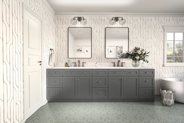 Modern Bathroom with custom cabinetry